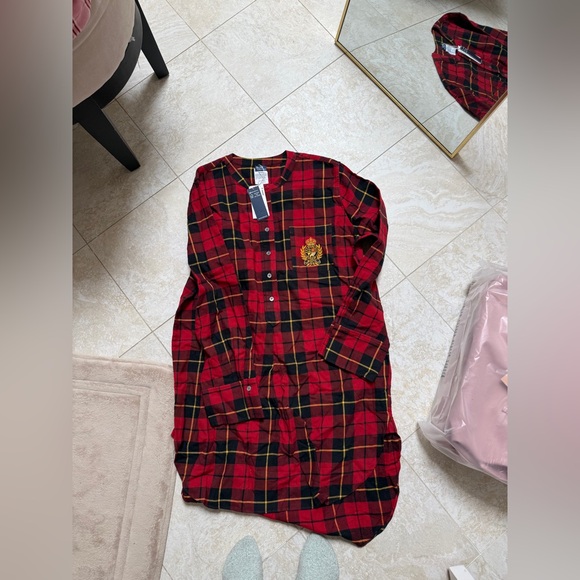 NWT Ralph Lauren red plaid flannel pajamas #flannel #preppy